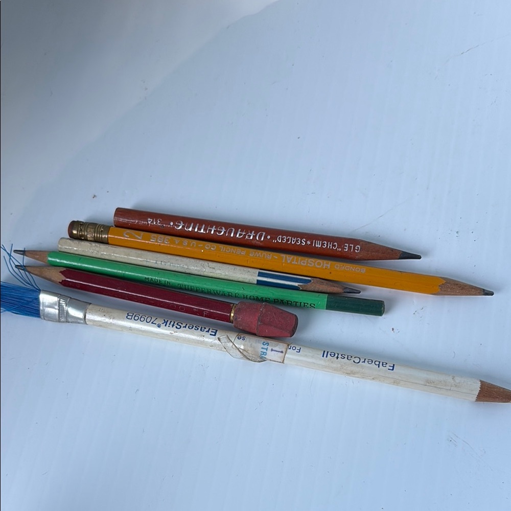 Vintage variety Colorful Pencils and Brush Set. G4